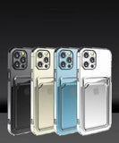 Clear Case With Card Slot Holder For iPhone XR
