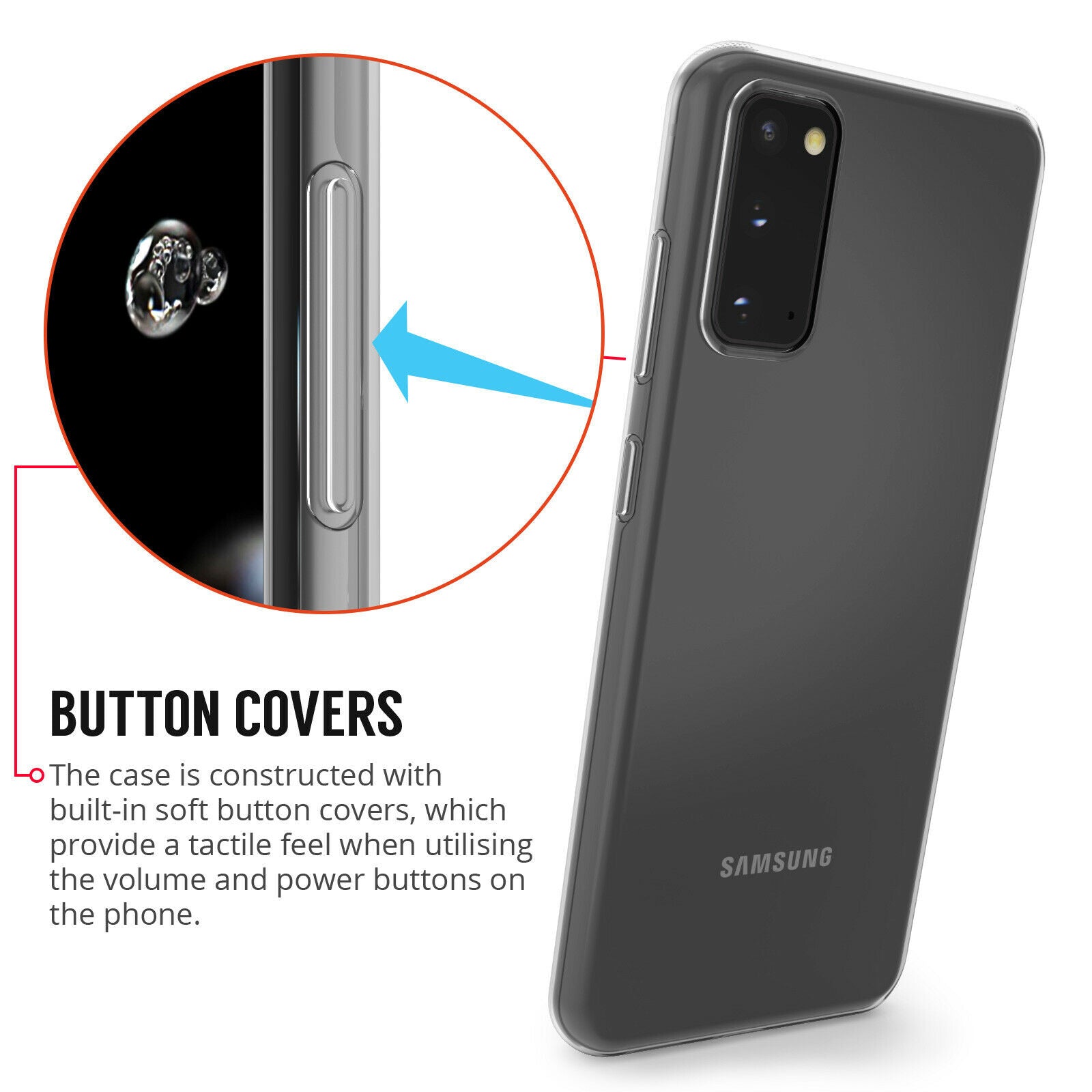Samsung Galaxy S22 Plus Case, Slim Clear Silicone Gel Phone Cover