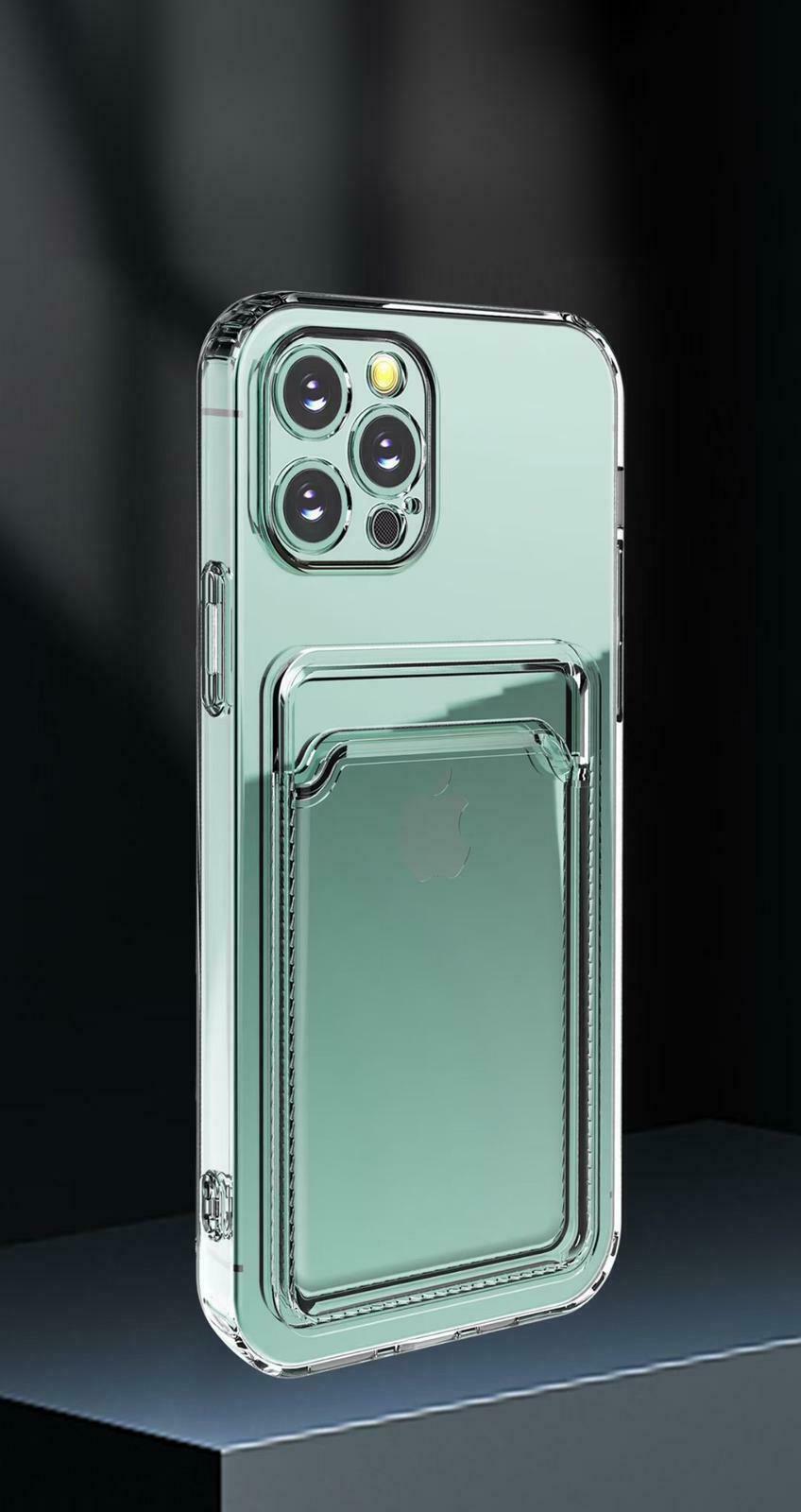 Clear Case With Card Slot Holder For iPhone 11 Pro Max