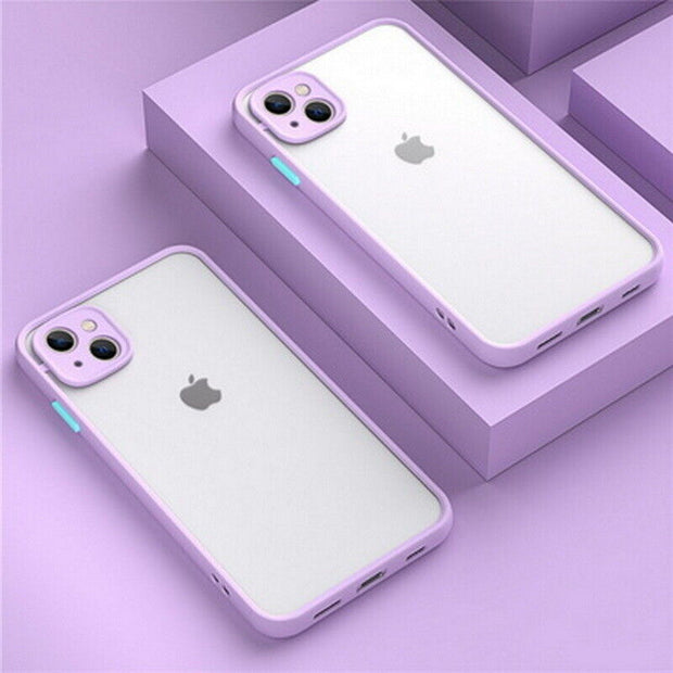 Case For iPhone 15 Pro Max Clear Matte Shockproof Acrylic Hard Cover