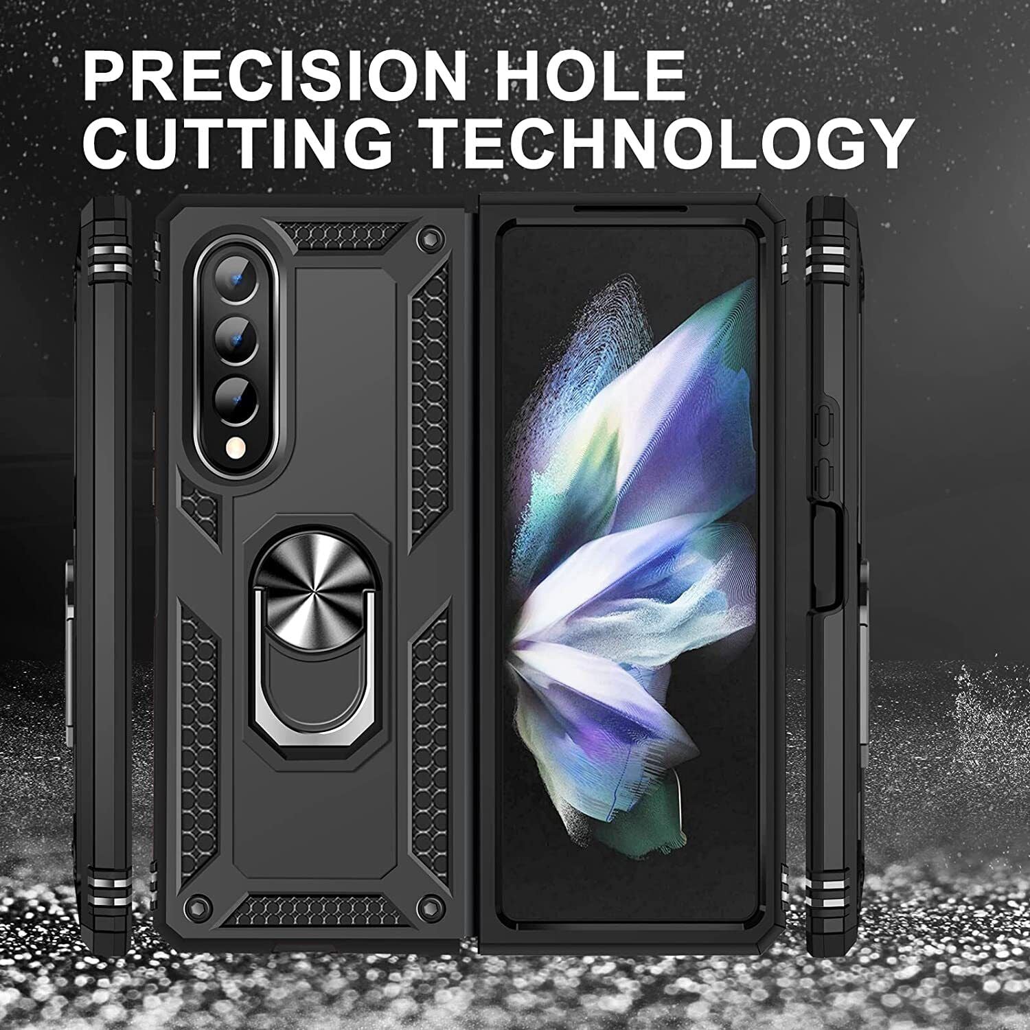 Samsung Galaxy Z Fold5 5G Shockproof Armor Phone Case Kickstand Cover