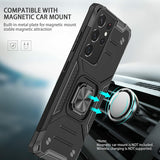 For Samsung S24 Case Ring Armor Stand Phone Cover Shockproof