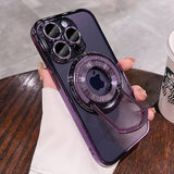 Shockproof Ring Case For iPhone 15 Clear Magnetic Cover