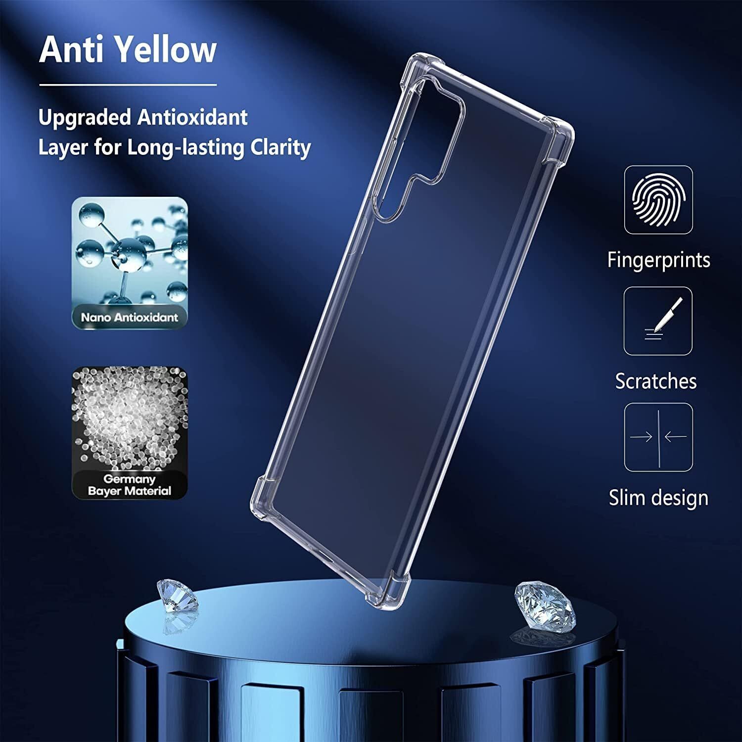 For Samsung S24 Plus Case Clear Gel Slim Phone Cover Shockproof