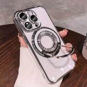 Shockproof Ring Case For iPhone 15 Plus Clear Magnetic Cover