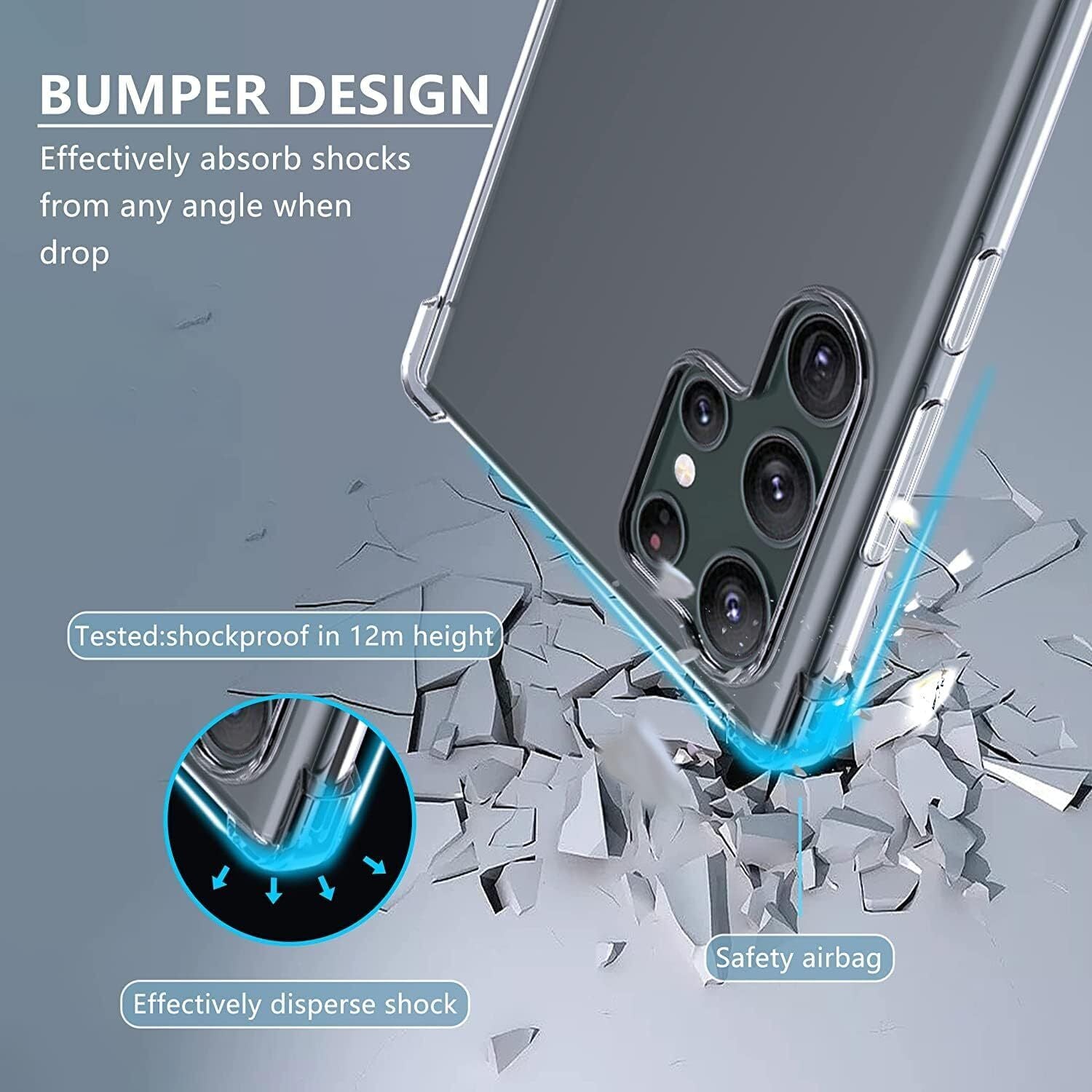 For Samsung S24 Case Clear Gel Slim Phone Cover Shockproof