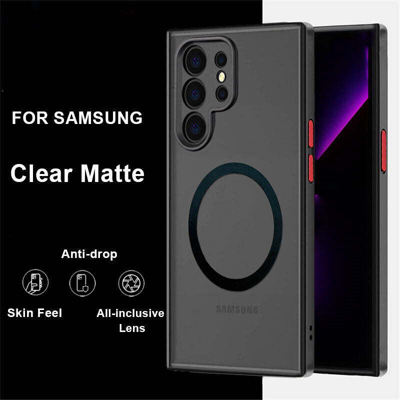 Matte ShockProof Magnetic Case For Samsung S24 Ultra Mobile