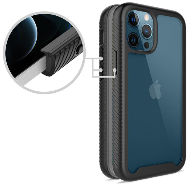 Full Body Clear Hybrid Shockproof 360 Case For iPhone 15 Plus