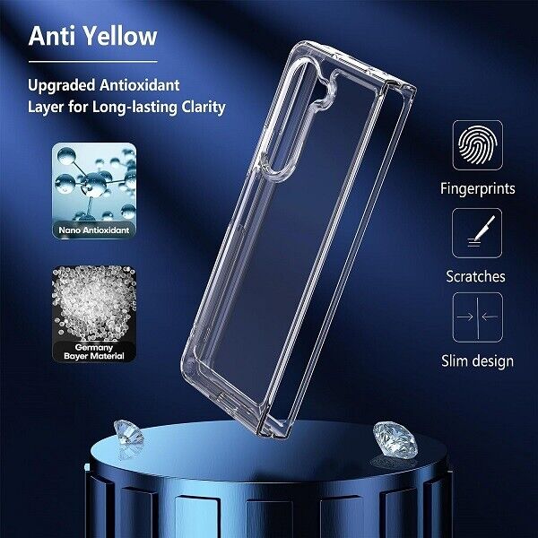 Clear Case For Samsung Galaxy Z Fold 5 5G Shockproof Silicone Cover