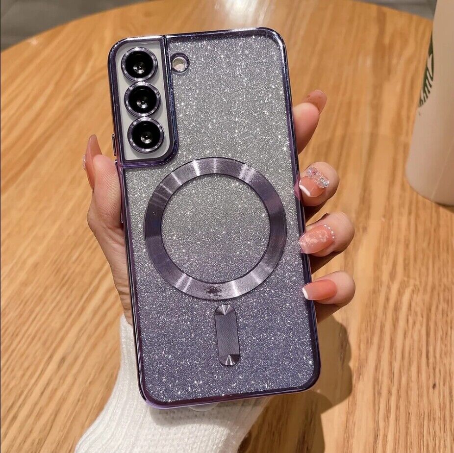 Glitter Shockproof Magnetic Case For Samsung S24 Cover
