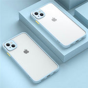 Case For iPhone 15 Clear Matte Shockproof Acrylic Hard Cover