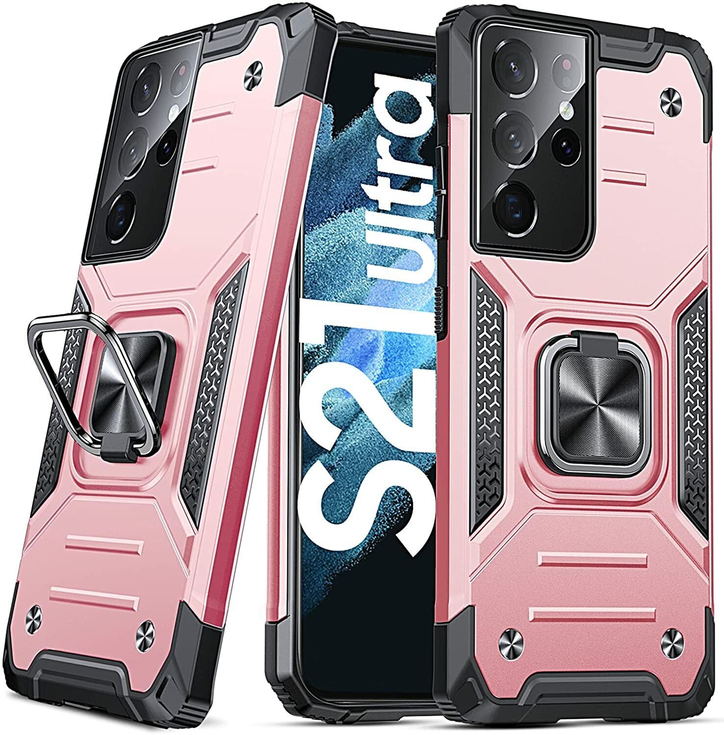 For Samsung S24 Plus Case Ring Armor Stand Phone Cover Shockproof