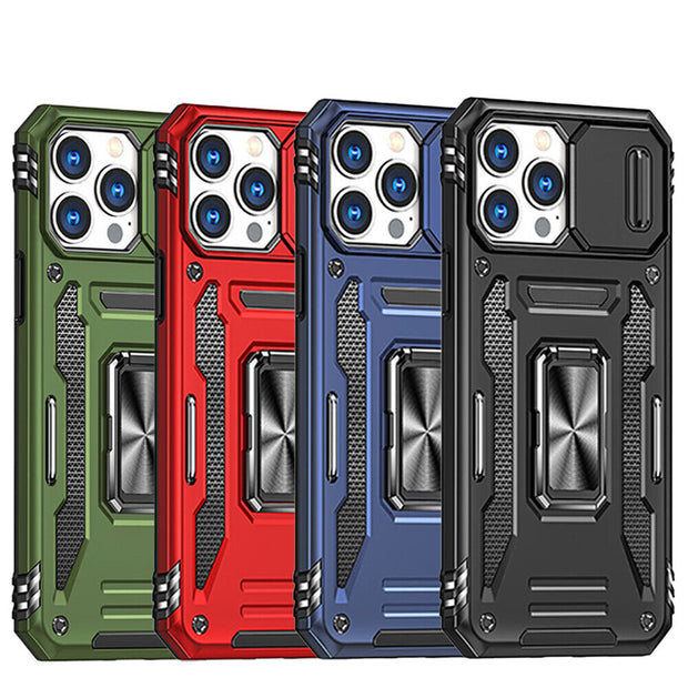 Shockproof Armor Case For iPhone 15 Ring Stand Rugged Cover