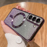 Glitter Shockproof Magnetic Case For Samsung S24 Cover