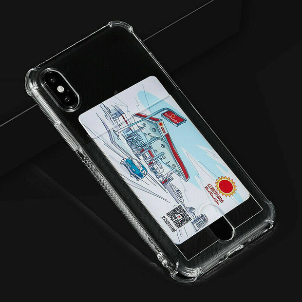 Clear Case For iPhone XS Max TPU Silicone with Card Slot
