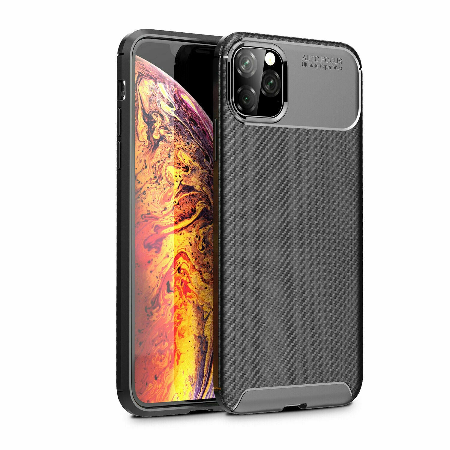 Shockproof Silicone Carbon Fiber Fibre Case Cover For iPhone 13 Pro Max