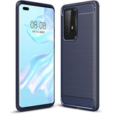 Shockproof Silicone Carbon Fibre Case Cover For Huawei P30 Pro
