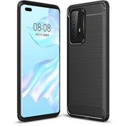 Shockproof Silicone Carbon Fibre Case Cover For Huawei P30 Pro