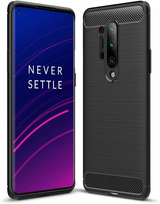 For OnePlus 8 Carbon Fibre Gel Case Cover Shockproof & Stylus