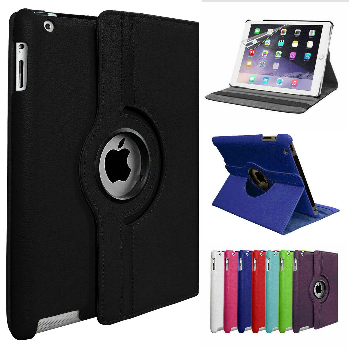Leather 360 Rotating Smart Case Cover Apple iPad Pro 12.9 (2021)