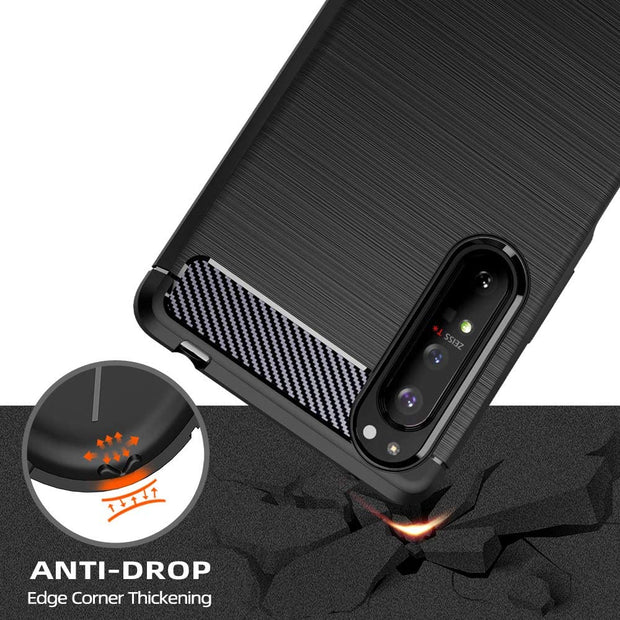 Soft TPU Cover Phone Case Phone Protectors for Sony Xperia III-Black
