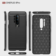 OnePlus 7T Carbon Fibre Gel Case Cover Shockproof & Stylus