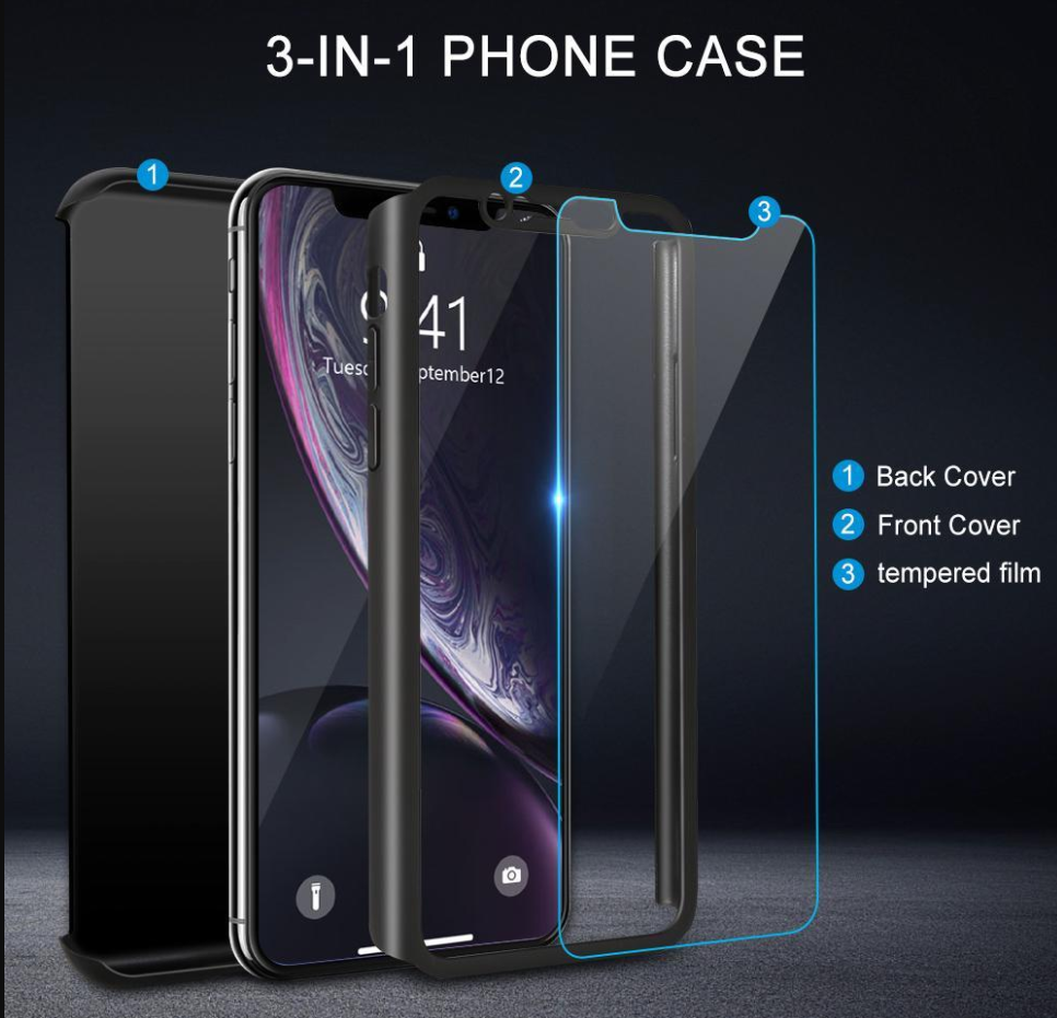 CASE For iPhone 11 Pro Max Shockproof 360° Full Body Cover Protective Hybrid case