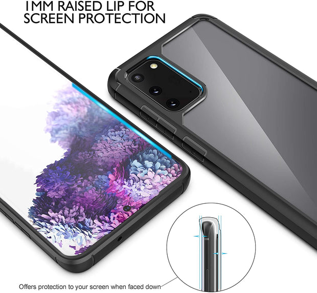 Samsung Galaxy S20 Case, Hybrid Clear Transparent TPU Bumper Frame Cover