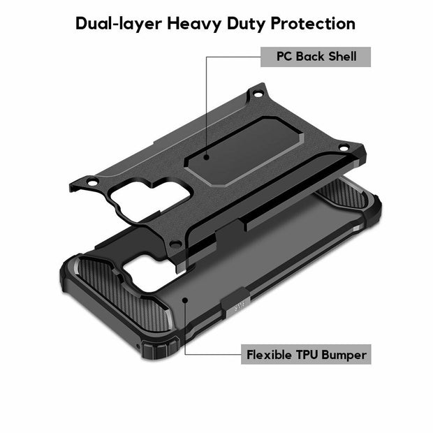 Samsung Note 9 Tough Hard Heavy duty Armour Case Black