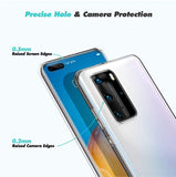Huawei Y6P 2020 Case, Slim Clear Silicone Gel Phone Cover