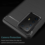 Shockproof Silicone Carbon Fibre Case Cover For Huawei P40