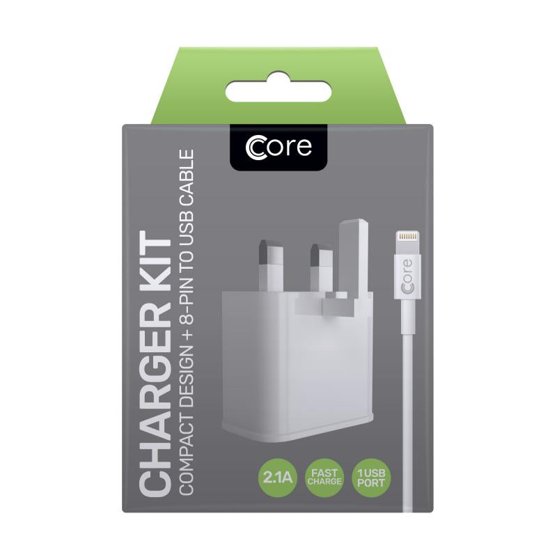 Single Compact Charger Kit for iPhone 2.1A