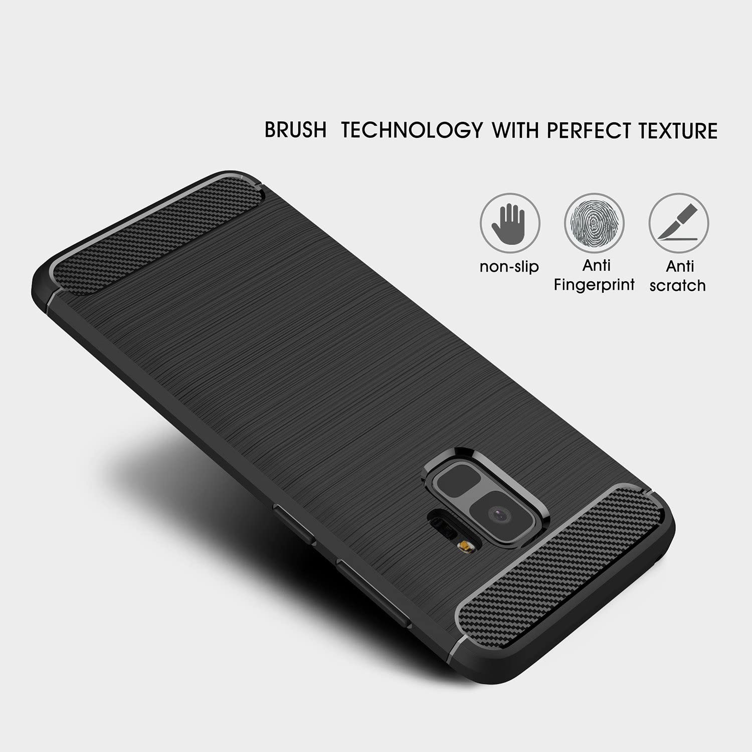 Shockproof Silicone Carbon Fiber Fibre Case Cover For Samsung Note 8