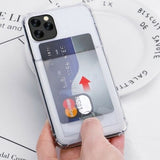 Clear Case For iPhone 12 Pro 6.1”  TPU Silicone with Card Slot