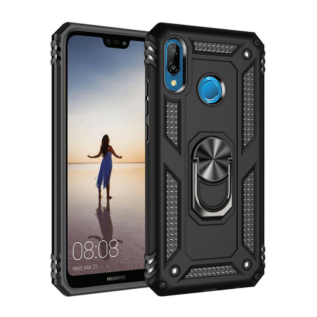 Huawei P40 Lite Shockproof Heavy Duty Ring Rugged Armor Case Cover