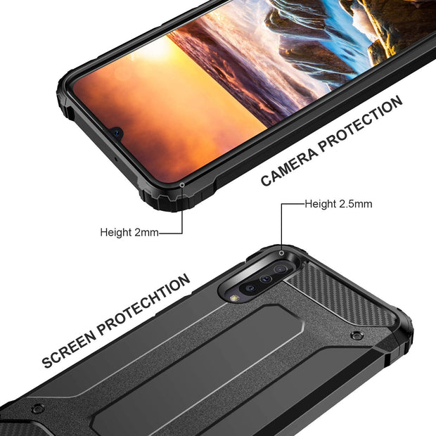 Samsung Galaxy A41 Plus Tough Hard Heavy duty Armour Case Black