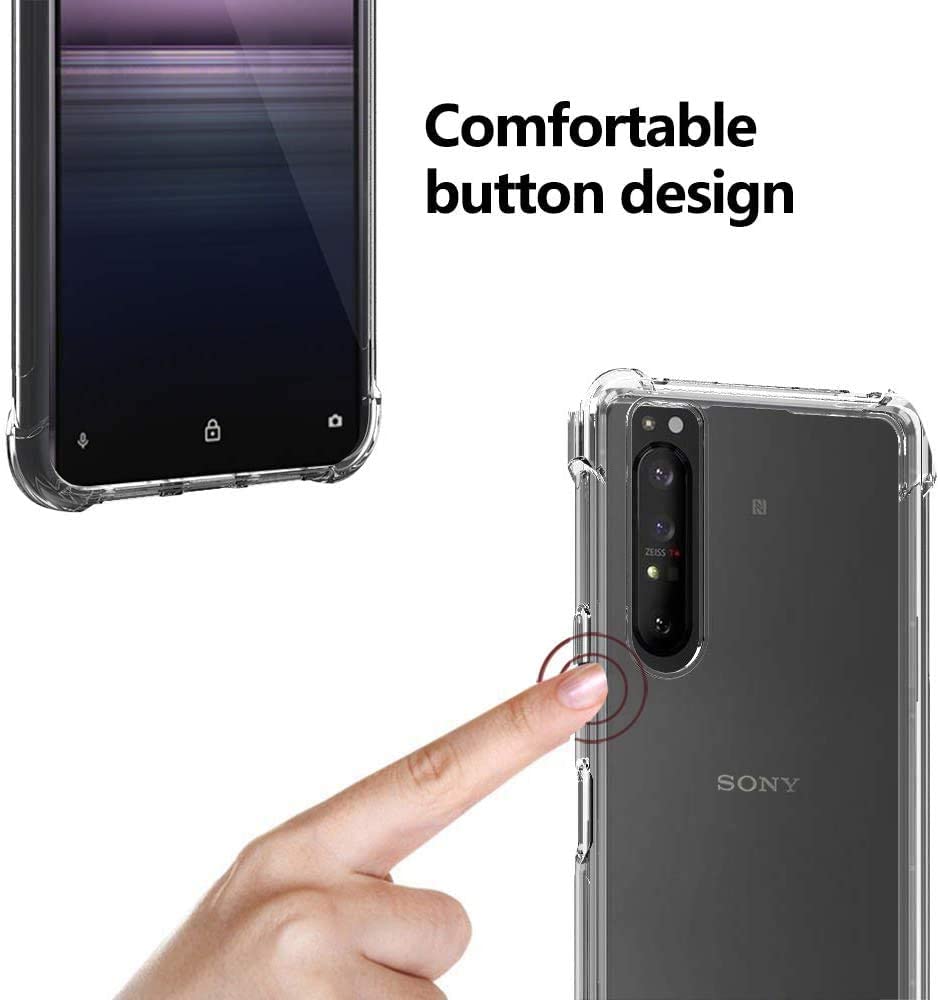 Shockproof Scratch Resistant Gel Rubber Silicone Phone Cover For Sony Xperia 5 - Clear