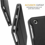 Genuine Leather BLACK TAN Smart Stand Case Cover For IPad Mini 6 (2021)
