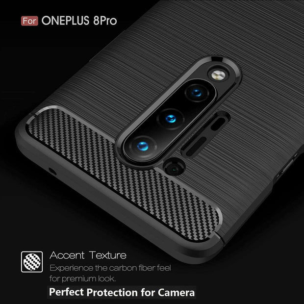 OnePlus 7 Carbon Fibre Gel Case Cover Shockproof & Stylus