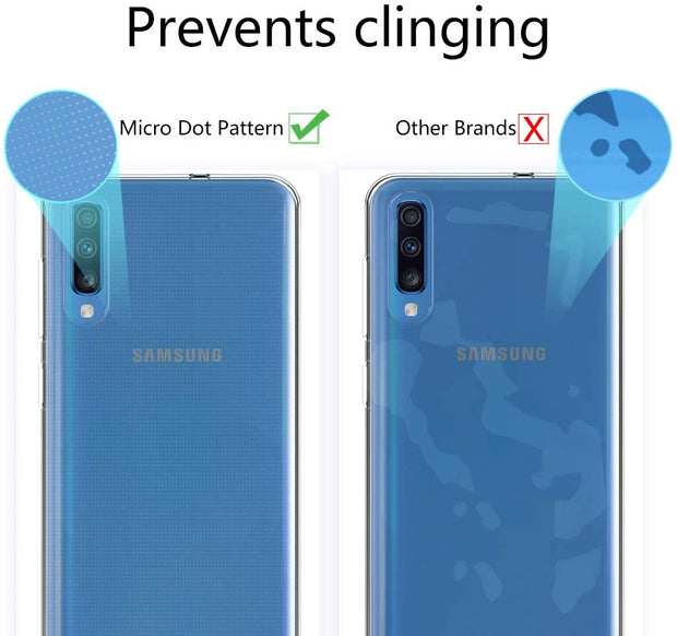 Samsung Galaxy A70 Case, Slim Clear Silicone Gel Phone Cover