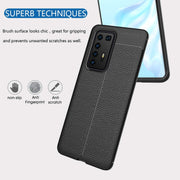 Leather Texture design Bumper Protective Cover for Huawei P20 Lite