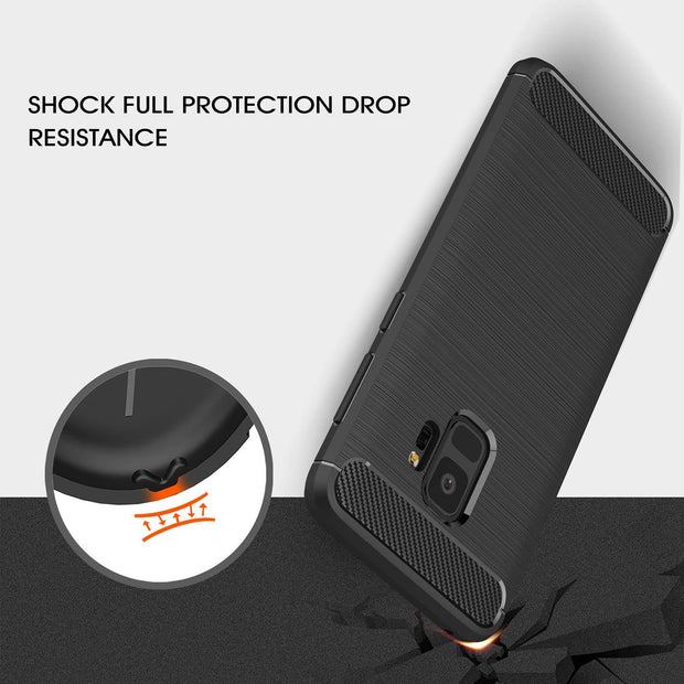 Shockproof Silicone Carbon Fiber Fibre Case Cover For Samsung Note 9