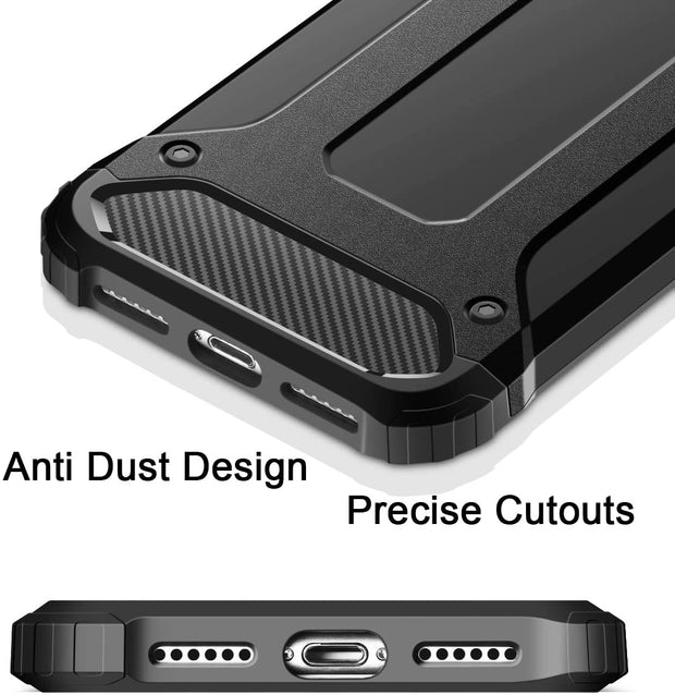 Apple iPhone 8 Case, Rugged Tough Dual Layer Armor Case Black