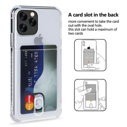 Clear Case For iPhone X/XS TPU Silicone with Card Slot