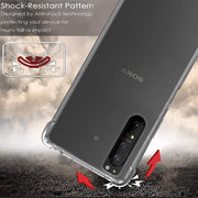 Shockproof Scratch Resistant Gel Rubber Silicone Phone Cover For Sony Xperia 1 II  - Clear