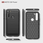 For Motorola G8 Power Lite Case Carbon Fibre Gel Cover Ultra Slim Shockproof