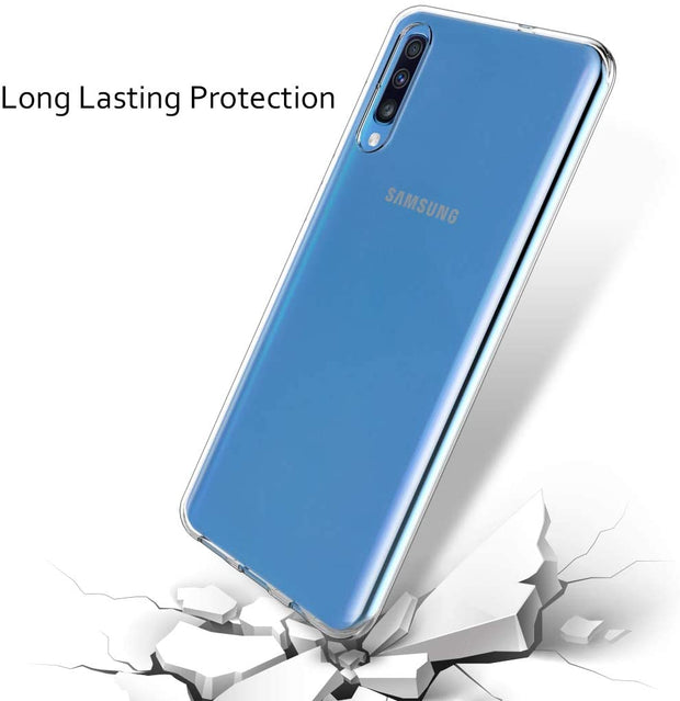 Samsung Galaxy A50 Case, Slim Clear Silicone Gel Phone Cover
