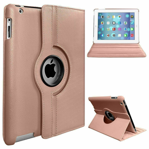 Leather 360 Rotating Smart Case Cover Apple iPad 2/3/4