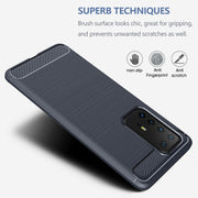 Shockproof Silicone Carbon Fibre Case Cover For Huawei P40 Lite