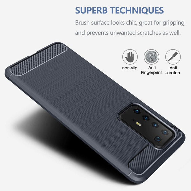 Shockproof Silicone Carbon Fibre Case Cover For Huawei Mate 20 Pro